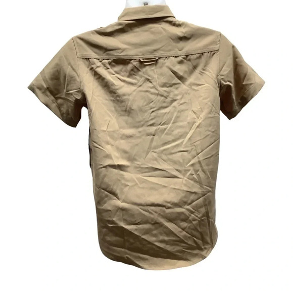 Airwalk Size Small Khaki Patches Embroidered Button Down Men’s Shirt. New - Picture 4 of 8